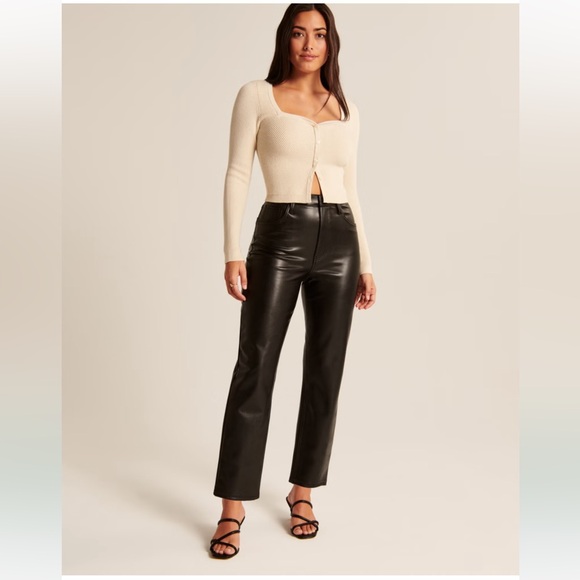 Abercrombie vegan leather pant - Picture 1 of 5